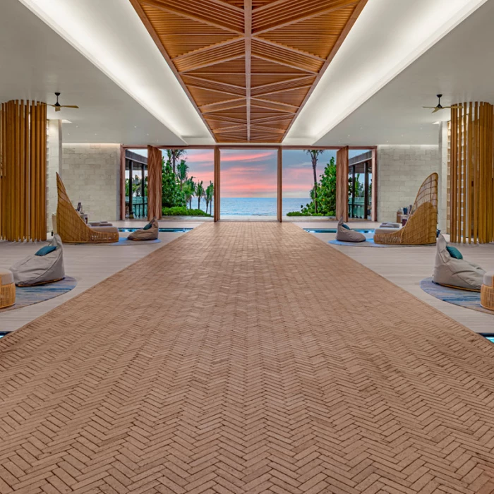 Hilton Tulum lounge areas.