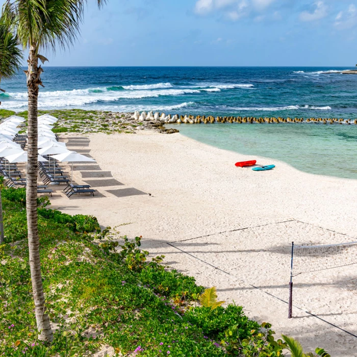 Hilton Tulum's beach.