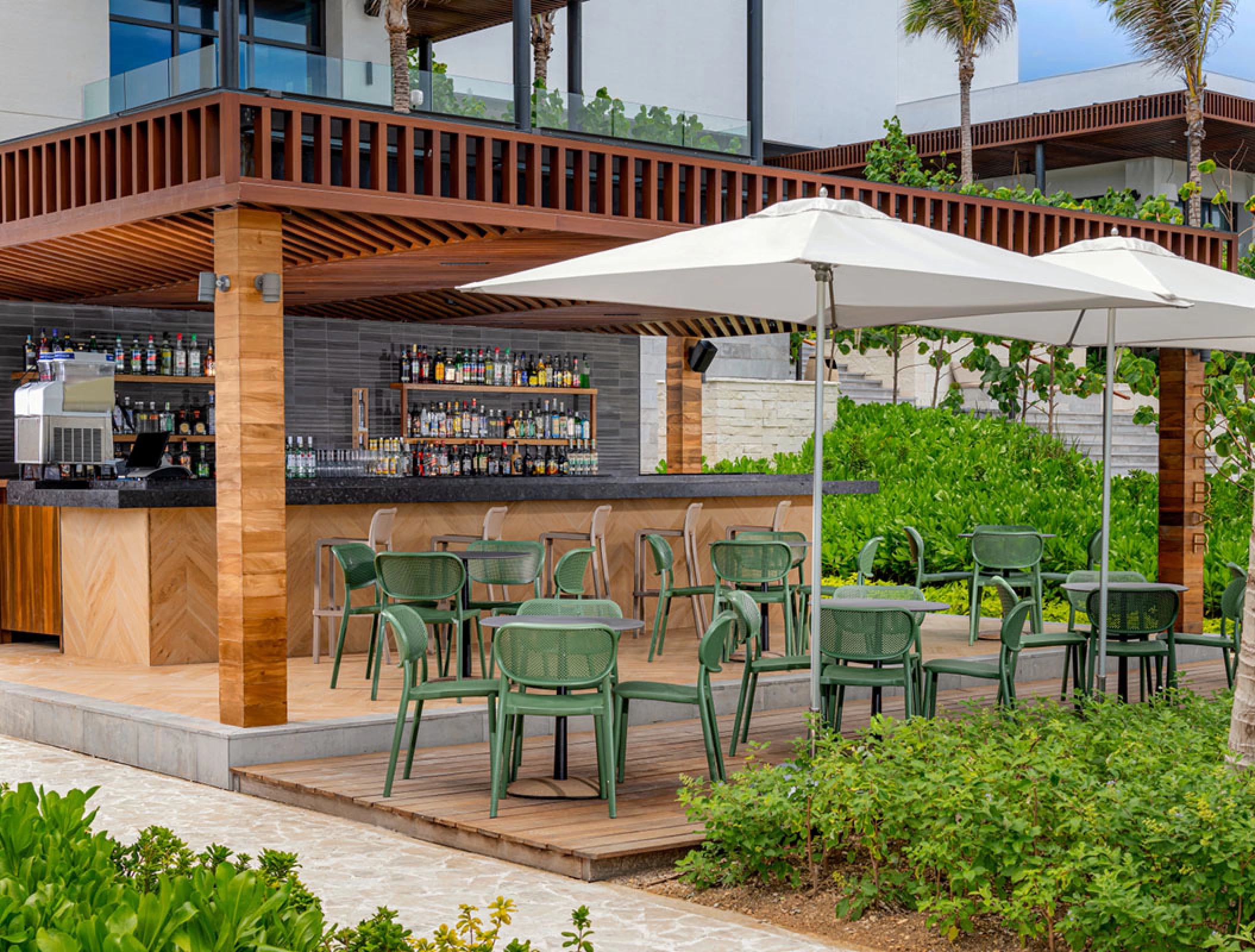 Pool bar at Hilton Tulum.