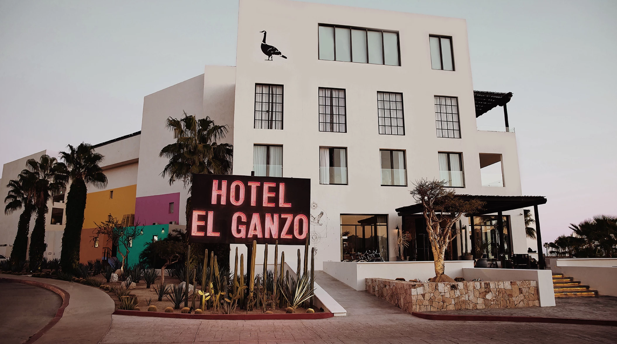 Main entrance of the Hotel El Ganzo Los Cabos