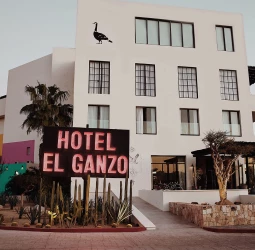 Main entrance of the Hotel El Ganzo Los Cabos