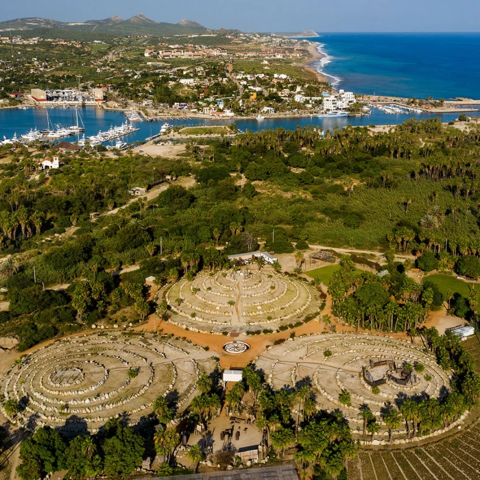 aerial view of Wedding venue at Hotel el Ganzo Los Cabos