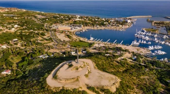 Aerial view of wedding venue at hotel ganzo los cabos