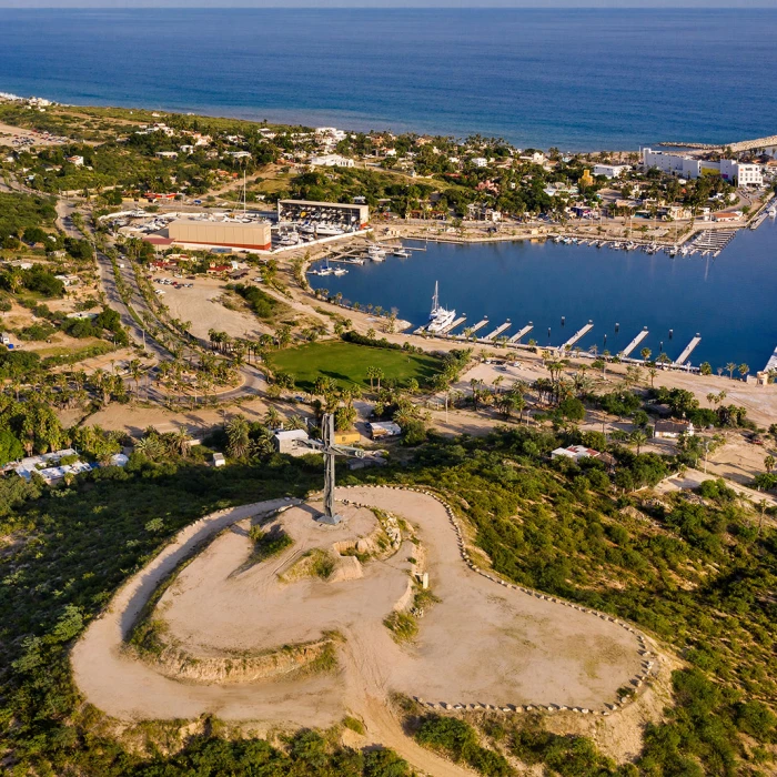 Aerial view of wedding venue at hotel ganzo los cabos