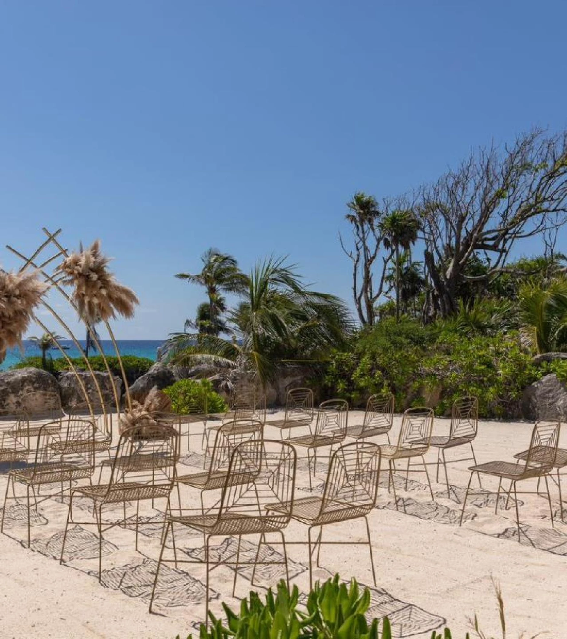 Ceremony on the mirador artistas at Hotel xcaret arte