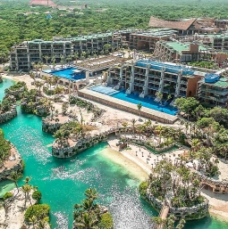 Hotel Xcaret arial view of entire resort