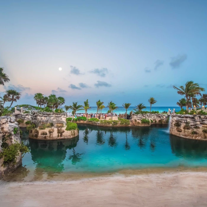 wedding event area to celebrate at Hotel Xcaret Mexico