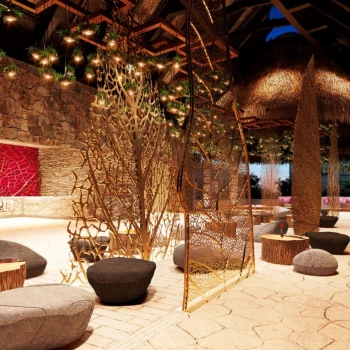 Hotel Xcaret lobby and reception area