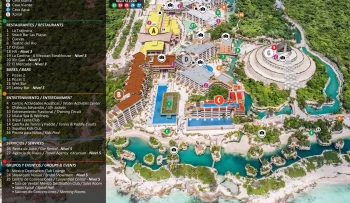 Resort map of Hotel Xcaret Mexico