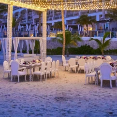 Dinner reception in Beach venue at Hyatt Zilara Cancun