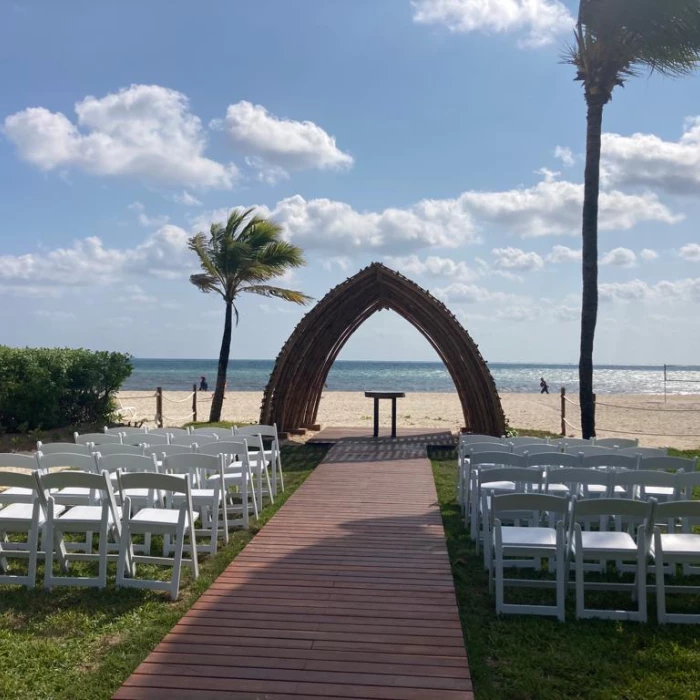 Ceremony decor on the garden at Hyatt Zilara Rivera Maya