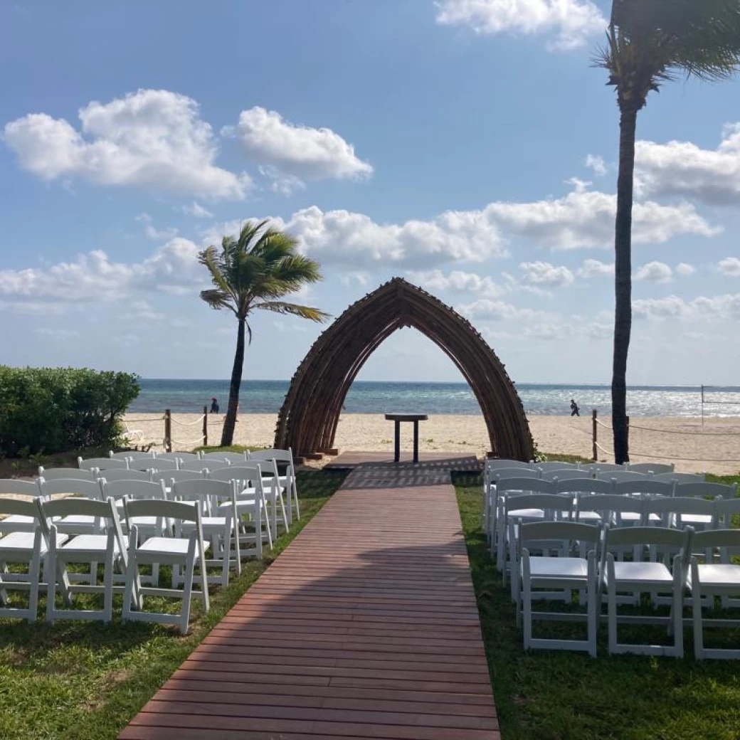 Ceremony decor on the garden at Hyatt Zilara Rivera Maya