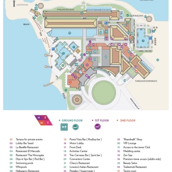 Resort map of Hyatt Ziva Cancun