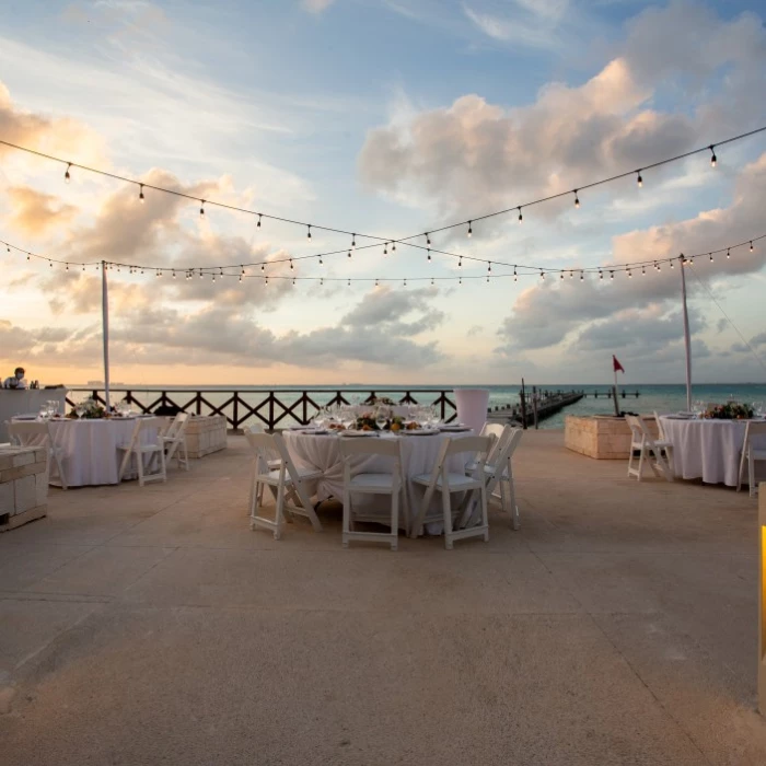 Fire pits by mercado at Hyatt ziva Cancun