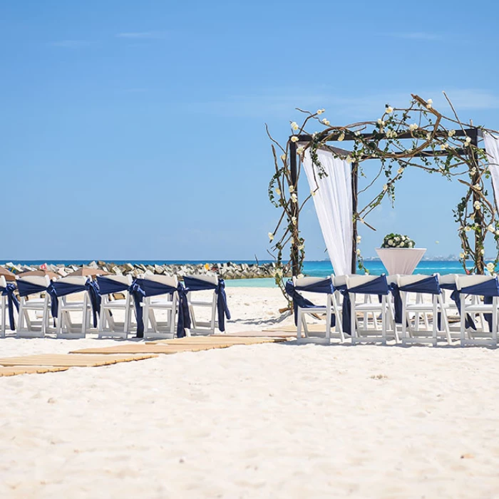 Sahara beach wedding venue at Hyatt Ziva Cancun