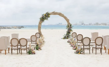 Sahara beach wedding venue at Hyatt Ziva Cancun