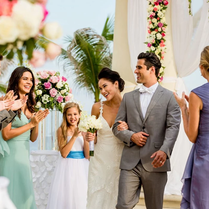 Hyatt Ziva Los Cabos Wedding couple at gazebo venue