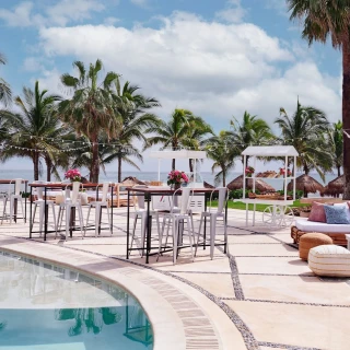 Cocktail party in Pool area venue at Hyatt Ziva Riviera Cancun