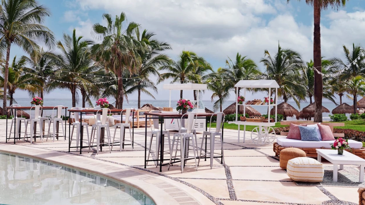 Cocktail party in Pool area venue at Hyatt Ziva Riviera Cancun