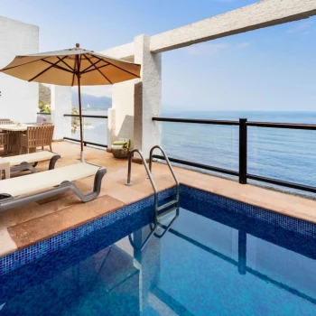 Suite king balcony with pool at Hyatt Ziva Puerto Vallarta with oceanview