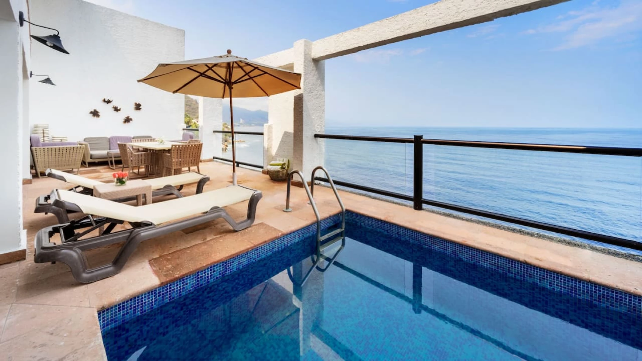 Suite king balcony with pool at Hyatt Ziva Puerto Vallarta with oceanview