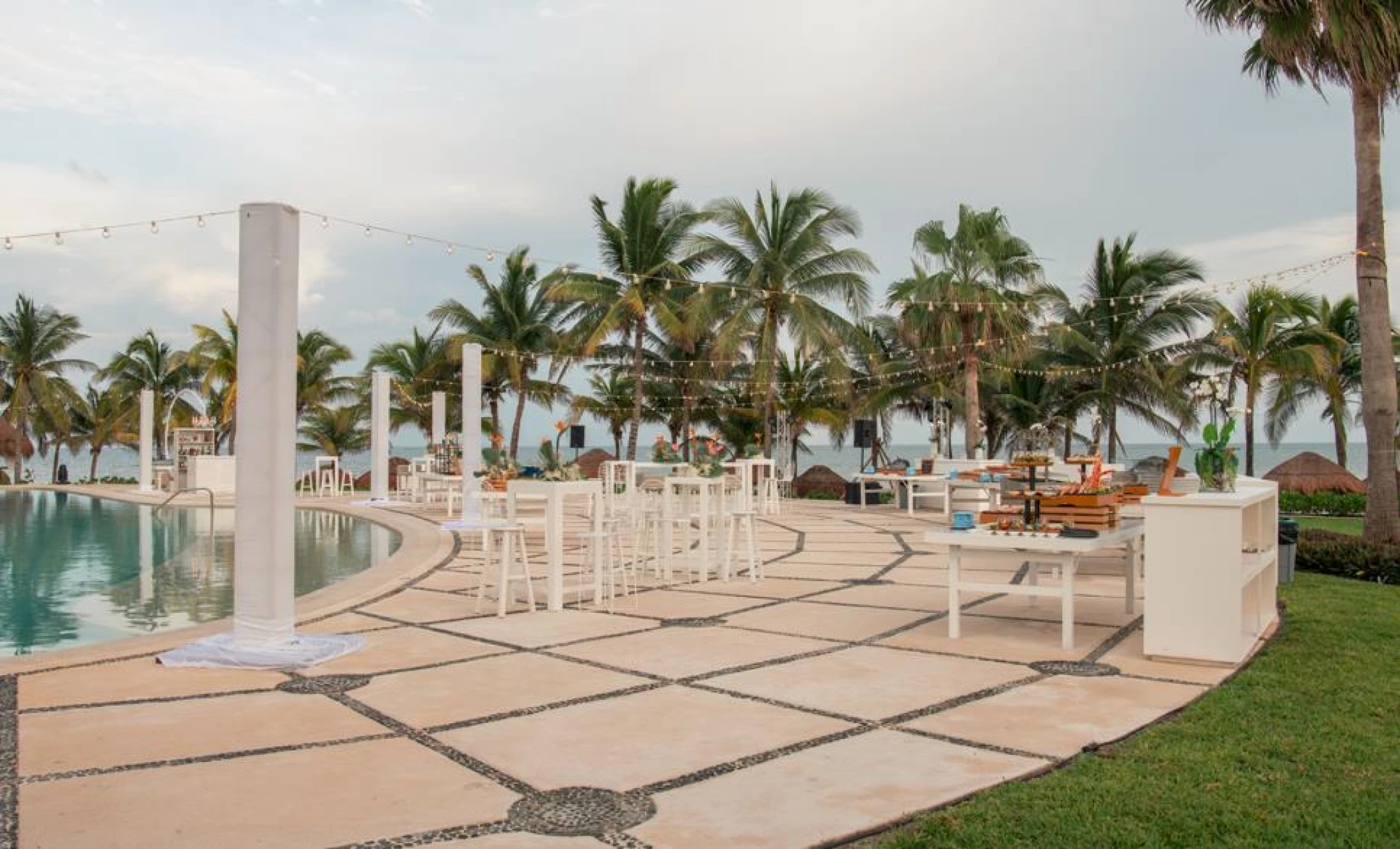 Cocktail party on the Pool area at Hyatt Ziva Riviera Cancun