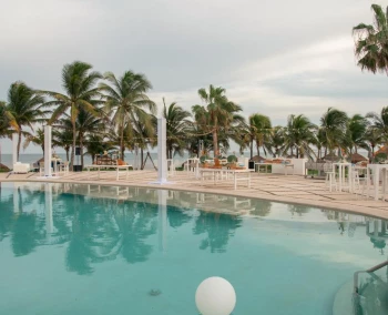 Dinner reception on the Pool area at Hyatt Ziva Riviera Cancun
