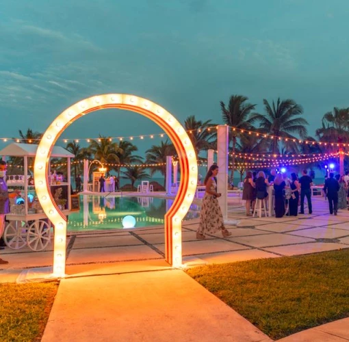 Cocktail party on the Pool area at Hyatt Ziva Riviera Cancun