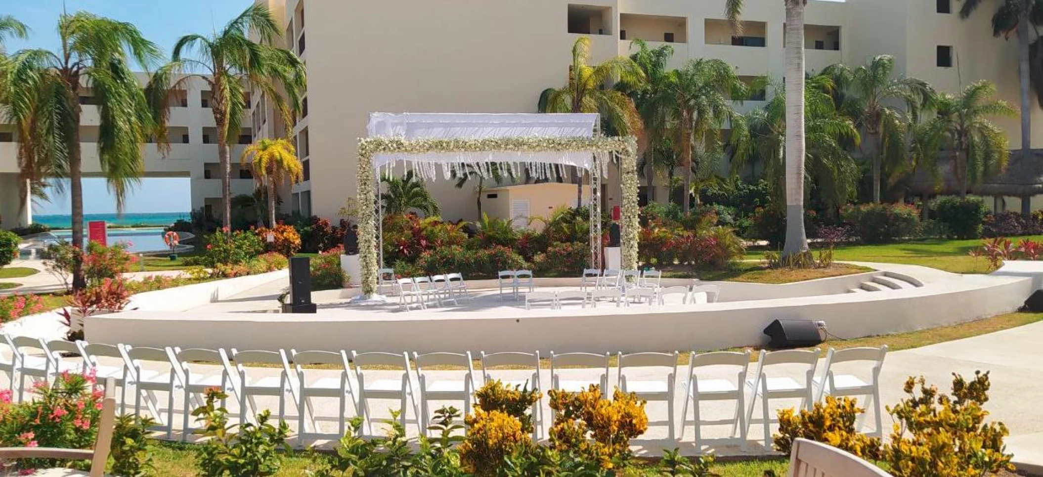 Ceremony on the theater at Hyatt Ziva Riviera Cancun