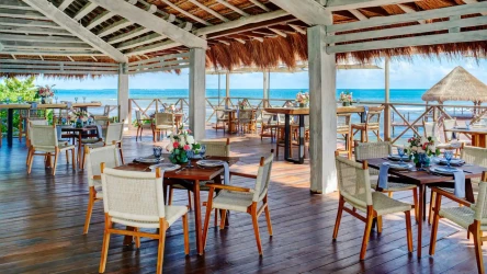 Hyatt Ziva Riviera Cancun Wedding reception at habaneros restaurant