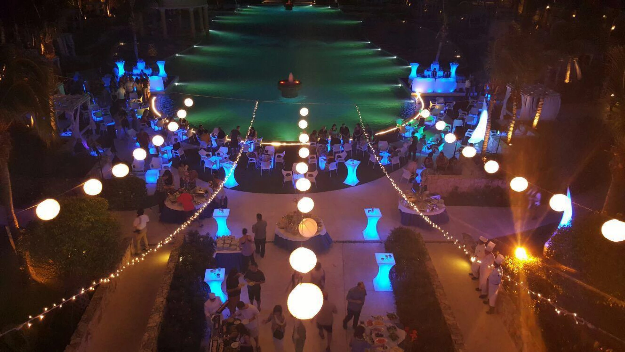 Dinner reception in Poolside venue at Iberostar Grand Paraiso