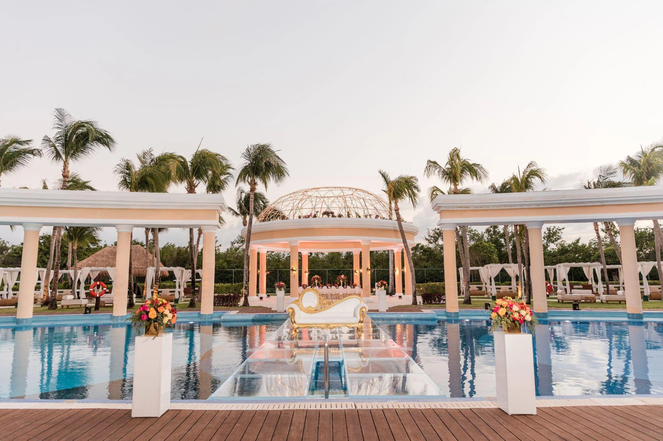 Wedding in Stone gazebo venue at Iberostar Grand Paraiso