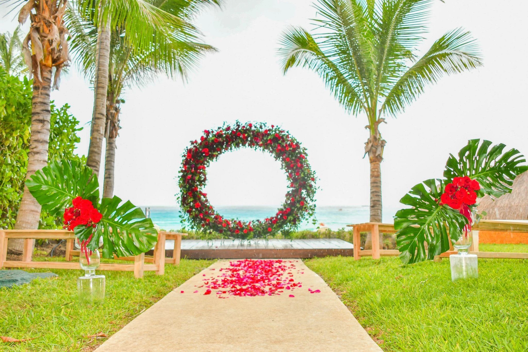 tropical ceremony in Ocean View garden venue at Iberostar Quetzal and Iberostar Tucan