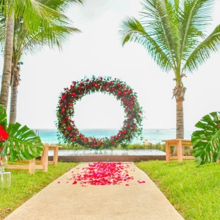 tropical ceremony in Ocean View garden venue at Iberostar Quetzal and Iberostar Tucan