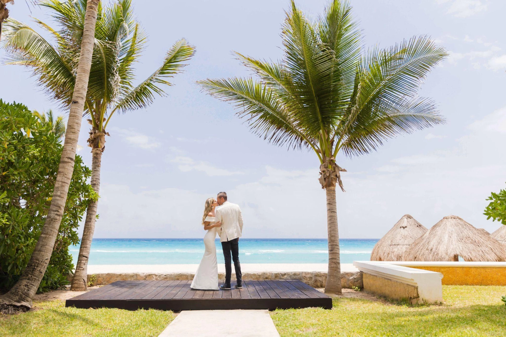 ceremony in Ocean View garden venue at Iberostar Quetzal and Iberostar Tucan