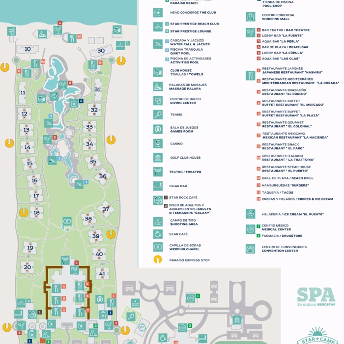 Resor map of Iberostar Paraiso Beach