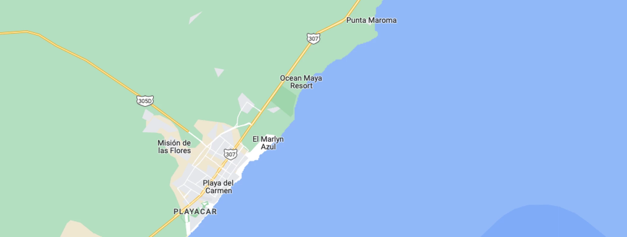 Google maps of Iberostar Paraiso Beach