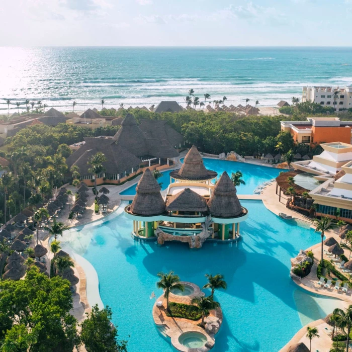 Iberostar Selection Paraiso Lindo pool arial view