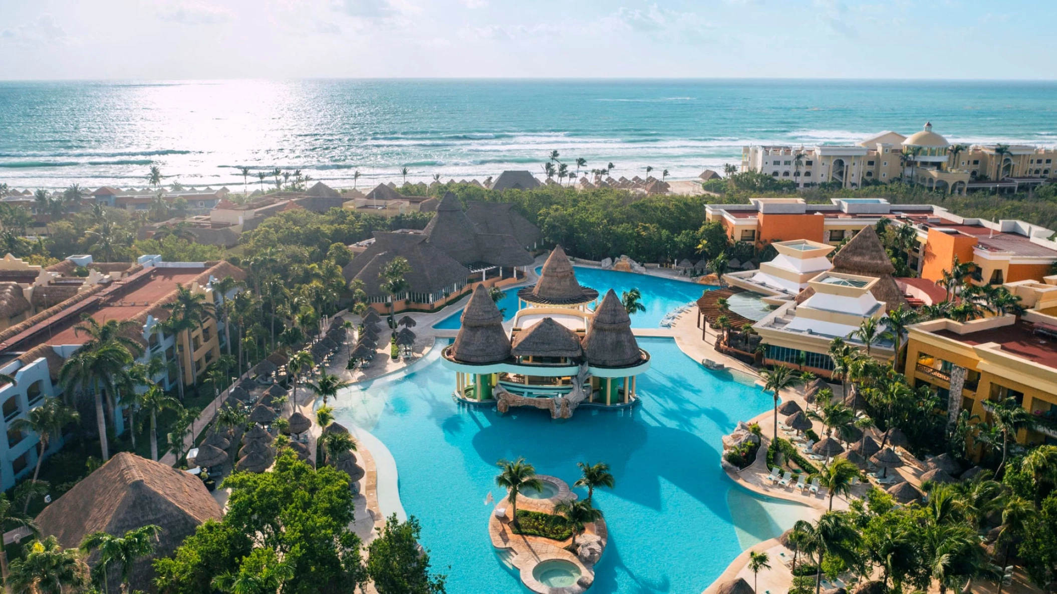 Iberostar Selection Paraiso Lindo pool arial view