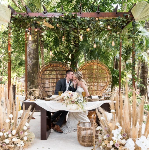 garden reception area for weddings at Iberostar Quetzal and Iberostar Tucan