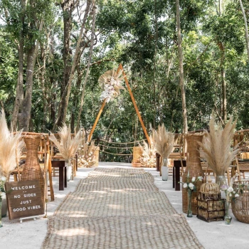 garden reception area for weddings at Iberostar Quetzal and Iberostar Tucan