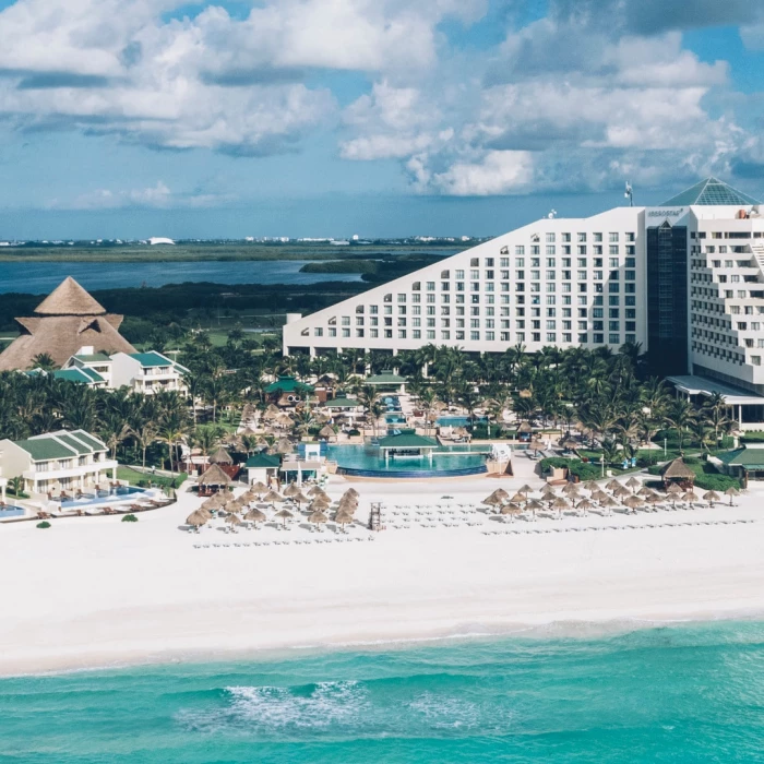 Iberostar Selection Cancun resort and beach arial