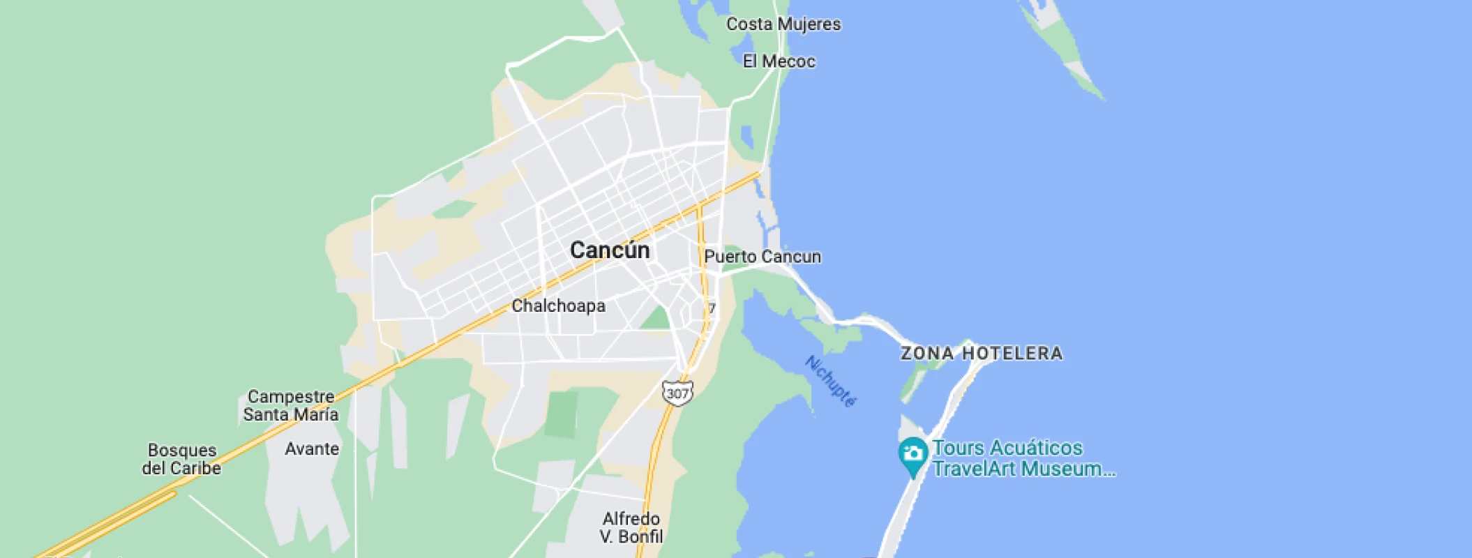 Google maps of Iberostar Selection Cancun