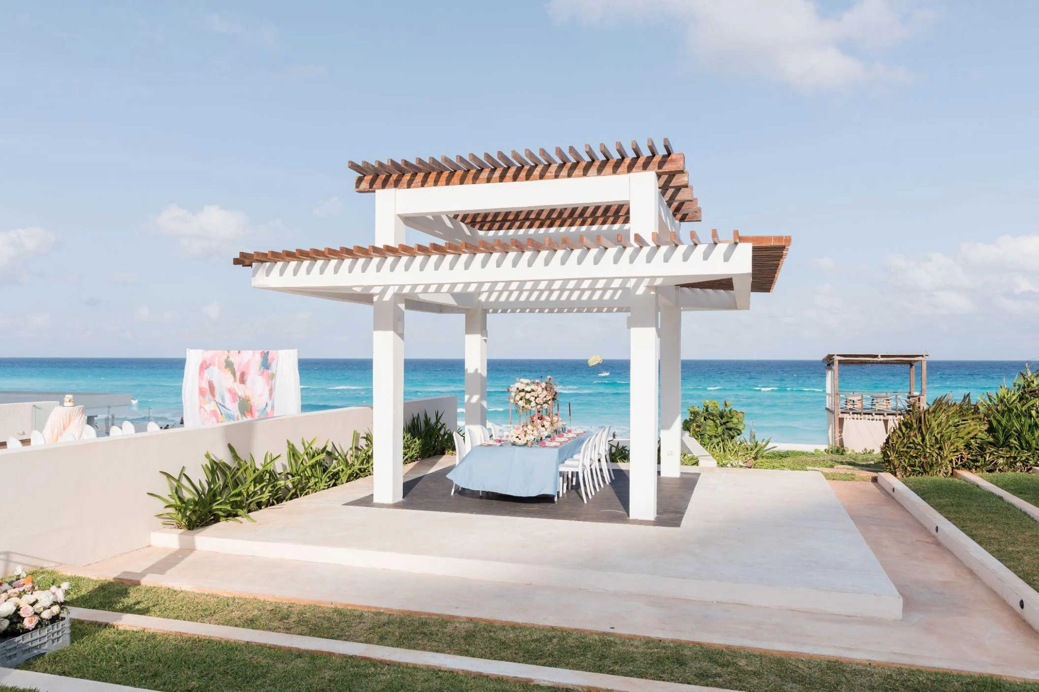 dinner reception in the coral gazebo at Iberostar Selection Cancun