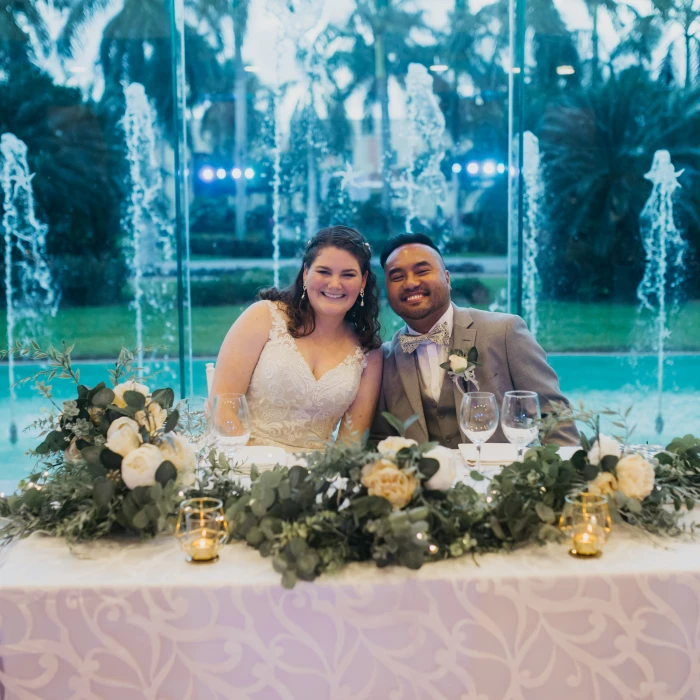 Couple on the conference center at Iberostar Selection Paraiso Lindo