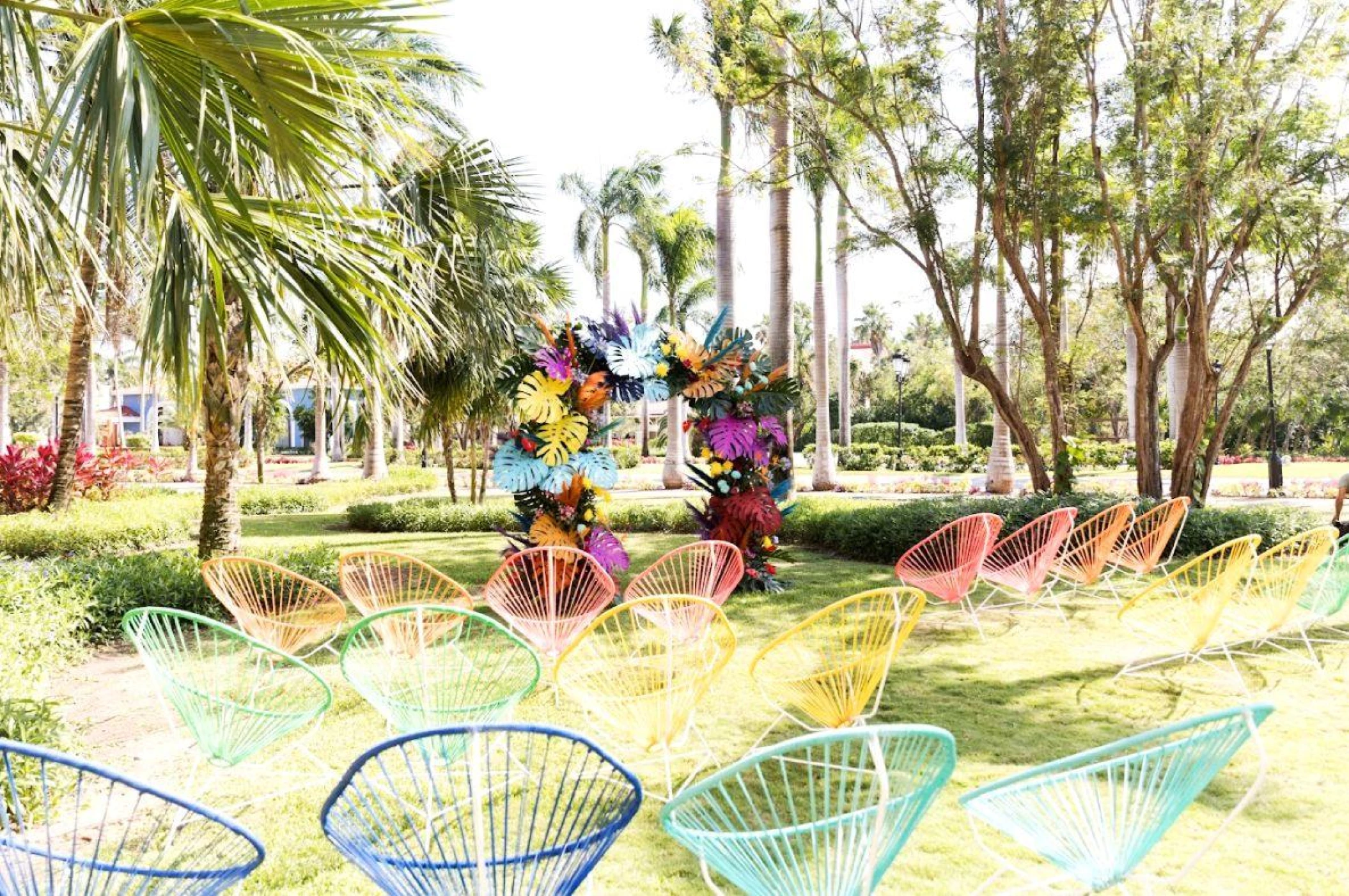 Ceremony decor in Garden Convention center at iberostar selection paraiso lindo and selection paraiso maya suites