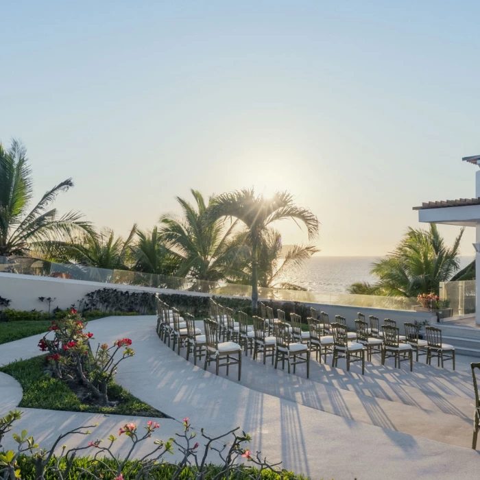 ceremony decor on the gazebo wedding venue at Iberostar Selection Playa Mita