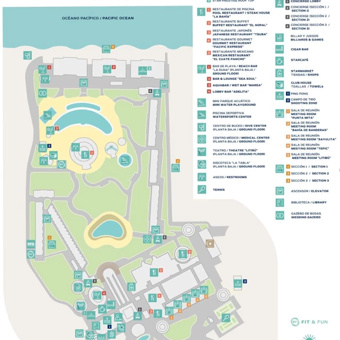 Resort map of  Iberostar Selection Playa Mita