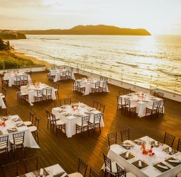 Dinner reception on the ocean view terrace at Iberostar selection playa mita