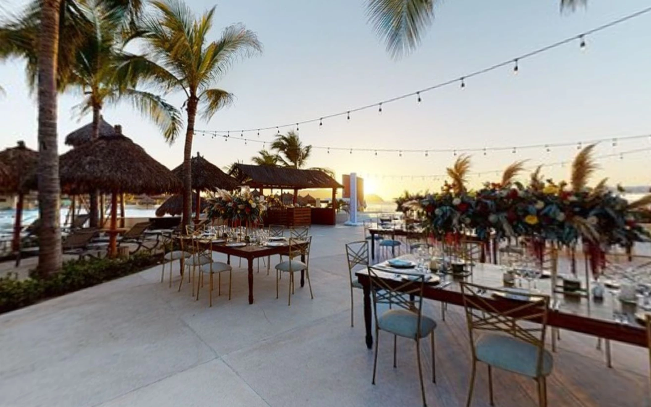Dinner  reception on the poolside deck at Iberostar Selection Playa Mita